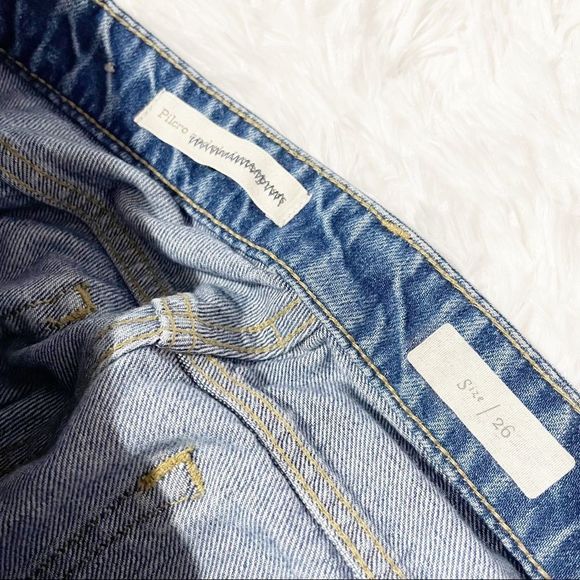 Sz26 Distressed Patch Blue Jeans Pilcro & the Letterpress Anthropologie - Picture 8 of 12